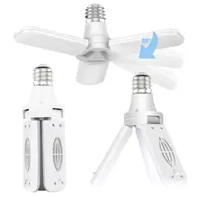 E27 40w Led Lamp Ceiling Fan Led Light Foldable Fan Blade Adjustable Angle Home Garage Lighting Deformable Workshop Lamp 43 Pane