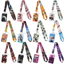 ER1731 New Cool Gift Anime Series Lanyard Card ID Holder Car KeyChain ID Card Pass Gym Phone Badge Kids Key Ring Holder Jewelry