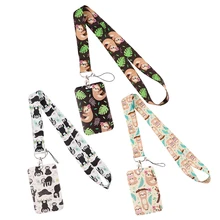 ER975 Animal Sloth Neck Strap Lanyard For Keys ID Card Gym Mobile Phone Straps USB Badge Holder DIY Hang Rope Lariat Lanyard