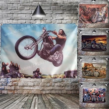 Easy Motorcycle Riders Poster Flag Banner Vintage Home Bar Garage Decoration Hanging Flag 4Gromments In Corners 3*5FT 144CM*96CM