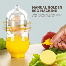 Egg Yolk White Mixer Scrambler Shaker Hand Pull Type Manual Blender Spinner Tool