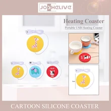Electric Heating Coaster Mug Heater Desktop Cup Warmer For Coffee Milk Tea USB Power Cartoon Thermostatic Mat Kitchen Supplies