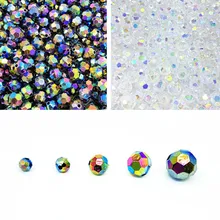 Electroplated AB Color Black White Beads Facet Acrylic Beads Loose Spacer Beads for Jewelry Making DIY Bracelet #ZZ04