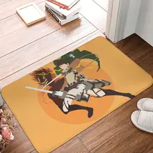 Eren Jaeger Bathroom Non-Slip Carpet Attack on Titan Giant Fighting Anime Living Room Mat Welcome Doormat Home Decor Rug