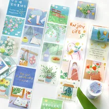 Everyday Keeps Beautiful Series Decorative Adhesive Tape Fresh Girl Masking Washi Tape Scrapbooking Sticker Label Stationery