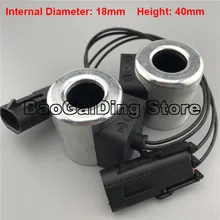 Excavator Lonking 85 Solenoid Valve Coil Pilot Safety Lock Yuchai 65/75-8 Pengpu 60 Internal Diameter 18mm  Height 40mm
