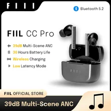 FIIL CC Pro English Version Active Noise Cancellation Headphones Bluetooth 5.2 Wireless TWS Hi-Fi Earphones Support APP Earbuds