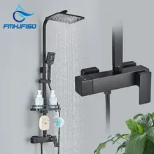 FMHJFISD Luxury black shower Set shower Faucet Hot and Cold Black Shower faucet shower mixer Taps