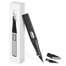 FOSHIO Black Utility Knife Window Film Foil Tints Cutter Car Decals Sticker Vinyl Weeding Tool Handicraft DIY Carving Art Knife