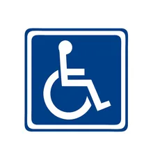 Fashion Disabled Sign Disability Mobility Car Parking  PVC Car Sticker Decal 13cm*13cm