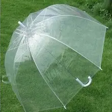 Fashion Transparent Clear Bubble Dome Shape Umbrella Outdoor Windproof Umbrellas Princess Weeding Decoration HX6D