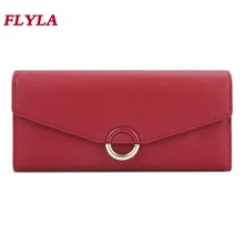 Fashion women's wallet 2022 new long lychee pattern clutch