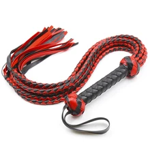 Faux Leather HorseWhip  Horse Whip Crop Riding Whip Teaching Training Tools Crafts Weave Rope Bull Whip