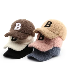Female Letter Embroidered Baseball Cap Outdoor Sports Leisure Male Warm Ear Protection Duck Tongue Cap Hip Hop Caps Winter Hats