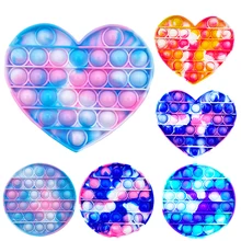 Fidget Reliver Stress Toys Rainbow Push It Bubble Antistress Toys Adult Children Sensory Toy To Relieve Autism Shipping Free
