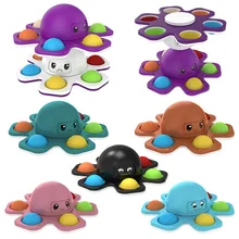 Fidget Spinners Face-changing Octopus Bubble Music Octopus Gyro Decompression Artifact Popit Stress Relief Toys For Adults Baby