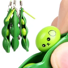 Fidget Toys Decompression Edamame Toys Antistress Popper Toy Infinite Peanut Peas Beans Keychain Fidget Squishy Decompression