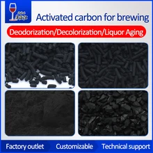 Filter liquor by hand with alcohol activated carbon to remove burnt food-grade coconut shell activated carbon particles