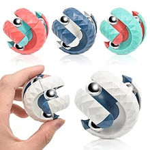 Fingertip Rotating Spinner Fidget Toy Pinball Orbit Gyro Cube Puzzle Toy Deformation Antistress Infinity Cube For Children Adult