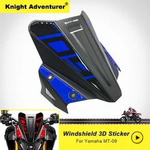 Fits For YAMAHA FZ09 MT09 MT-09 mt09 2021 2022 Motorcycle  Windshield Windscreen Pattern Sticker Kit Deflector Fairing Cover