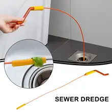 FlexiSnake Drain Weasel Sink Snake Cleaner Drain Hair Tool Cleaner Remover Clog With Handle Drain Drainage Facility Rotatin B7H9
