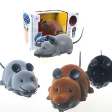 Flocking remote mouse remote control toy animal toy remote control mouse Tricky