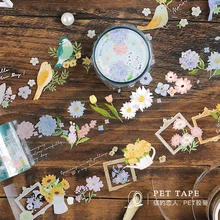 Flower Plant Animal Series PET Washi Tape Diy Decoration Scrapbooking Planner Masking Adhesive Label Sticker
