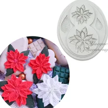 Flower Winter silicone cake mold fondant molds cake decorating tools chocolate gumpaste mold  fondant tools soap mold Christmas