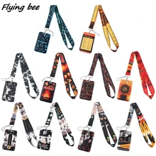 Flyingbee X1637 Lanyard Credit Card ID Holder Bag Student Travel Bank Bus Business Card Cover Badge For Designer Fireman Child