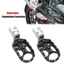 For BMW R1200GS R1250GS LC ADV R 1200 GS R 1250 GS Adventure Front&Rear Footrest Adjustable Foot Pegs Rotatable Foot Pegs Rest