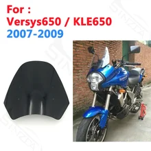 For Kawasaki VERSYS650 KLE650 07-09 Front Glass Versys KLE 650 2007 2008 2009 Windshield Windscreen Wind Deflectors Black