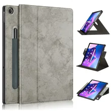 For Lenovo Tab M10 Plus 3rd Gen Case 10.6" Soft Fabric 360 Rotating Stand Smart Cover for Xiaoxin Pad 2022 Lenovo M10 Plus Gen 3