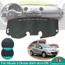 For Mazda 2 Demio 2007 ~ 2014 DE Anti-Slip Leather Mat Dashboard Cover Pad Sunshade Dashmat Carpet Accessories Mazda2 2008 2009