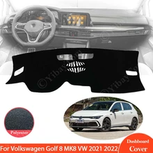 For Volkswagen Golf 8 MK8 VW 2021 2022 Dashboard Cover Dash Board Mat Carpet Pad Sun Shade Cape Blanket Protector Car Stickers