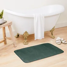 Forest Green Solid Color Bath Mat Foot Mat
