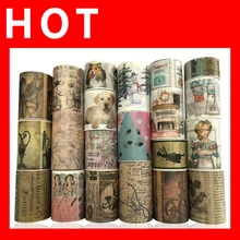 Free Shipping Jiataihe Washi Tape Maps Vintage Posters  English  DIY Scrapbook Paper Photo Album Japanese Masking Tape