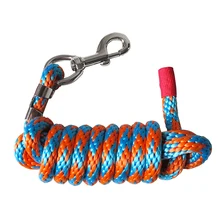 Free shipping nylon horse lead rope with big alloy snap pet's lead rope nickle plated rope clamp