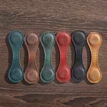 Fromthenon Hand Stitched Genuine Leather Magnetic Bookmark Handmade First Layer Cowhide Clips Traveler‘s Notebook Decoration