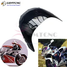 Front Windshield for Yamaha FZR600 1994-1996 FZR 600 Windscreen Motorcycle Accessories Wind Deflectors Black & Clear 94 95 96
