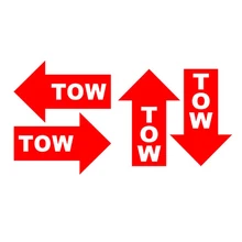 Funny Car Sticker TOW Hook Arrow JDM Vinyl Automobiles Accessories Reflective Waterproof Decal Red/Black/Silver 14cm*7cm