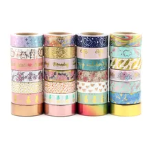G216-246 Foil Washi Tape Scrapbooking Masking Adhesive Tapes Paper Japanese Kawaii Stationery Stickers School Supplies