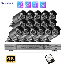 Gadinan Ultra HD 4K Security Camera System POE Face Detection NVR Outdoor 8MP Audio IP Camera Surveillance Set XMEye