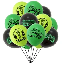 Game On Balloons I'm Gaming Black Green Latex Balloons Game Theme Happy Birthday Banner Party Decoration Kids Boys Balloon Favor
