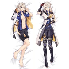 Genshin Impact Albedo Cosplay Hugging Body Pillowcase Albedo Dakimakura Cover Costume Otaku Throw Pillow Cover  Pillow Case