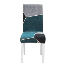 Geometric Dining Chair Cover Elastic Chair Covers for Office Restaurant Home Dining Room Anti-dirty Removable Chair Case 1PC