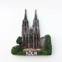 Germany Creative Tourism Memorial Resin Painted Decorative Crafts Three-dimensional Cologne Cathedral Magnetic Fridge Magnet