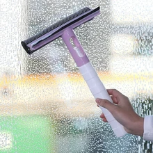 Glass Cleaning Tool Double-sided Disassemble Rod Window Cleaner Mop Floor Wall Squeegee Wiper With Water Spray Bottle Durable