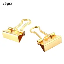 Gold Binder Clips - Small - 3/4 Inch (19 mm)  25/Pack Dropship