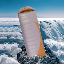 Goose Down Outdoor Sleeping Bag Comfortable Warm Single Winter Thermal Sleeping Bag Tear Resistant Waterproof for Camping Travel