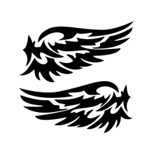 Guardian Angel Wings Lovely Reflective Car Stickers Fashion Car Rearview Mirror For Strip Subsection 14cm*7cm